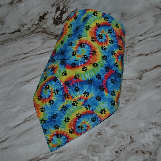 Tie Dye Paw Bandana